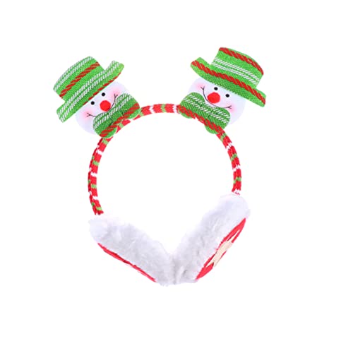 VALICLUD 2er Set Weihnachts Ohrenschützer Cartoon Ohrenwärmer Schneemann & Eisbär Warme Weihnachts Stirnbänder Für Outdoor Partys Und Kostüme Ideale Winteraccessoires Für Damen Und von VALICLUD