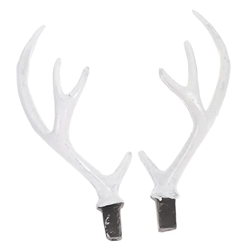 VALICLUD 2paare Antler Stirnbänder Flockenmaterial Zubehör Für Kreative Bastelarbeiten Für Weihnachten Und Besondere Anlässe Lange Weiße Geweihe von VALICLUD