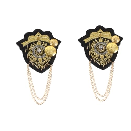 VALICLUD 2paare Vintage Schulterepauletten Für Damen Retro Schulter Schmuck Mit Kette Für Formelle Anlässe Einzigartiges Design Unisex Schulterabzeichen Für Jeden Look Modisches von VALICLUD