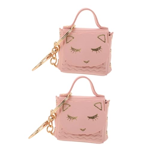 VALICLUD 2stücke Niedlicher Cartoon-Katze Schlüsselanhänger Mit Mini-geldbörse Tragbare Münztasche Accessoire Für Shopping Und Dates von VALICLUD