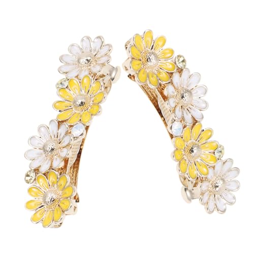 VALICLUD 2pcs Gänseblümchen Blumenhaarclip Frühlingsmechanismus Minimalistischer Pferdeschwanzzubehör Süßhaarclip Für Alltägliche Besondere Anlässe von VALICLUD