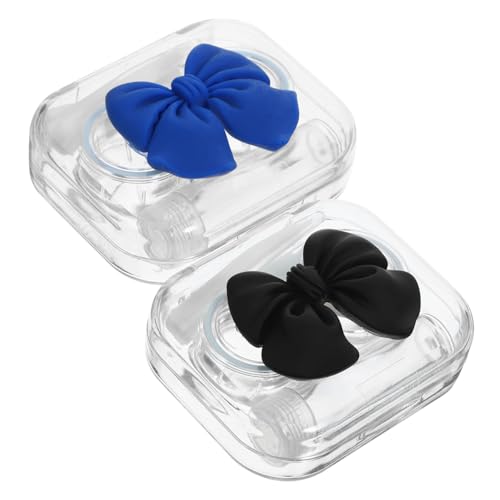 VALICLUD 2sätze Kontaktlinsenbehälter Mit Werkzeug Zum Entfernen Kleiner Und Dichter Tragbar Für Reisen Mit Zwei Boxen Geeignet Für Damen Und Mädchen von VALICLUD