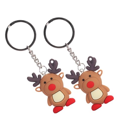 VALICLUD Schlüsselanhänger Mit Cartoon-Rentier 2 Stück Weihnachtsmotiv Schlüsselanhänger Geldbörse Zum Aufhängen Für Dekorative Zwecke von VALICLUD