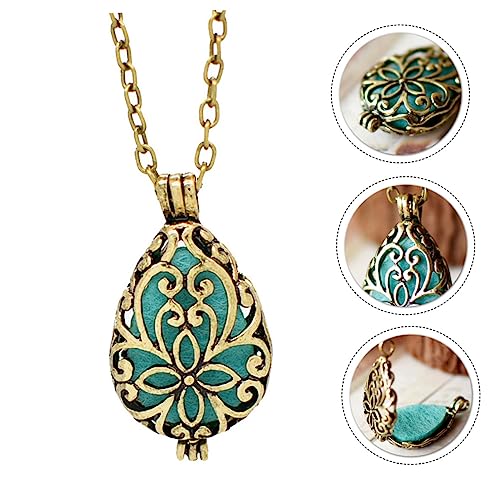 VALICLUD 2st Aromatherapie-halskette Pullover Halskette Schmuck Diffusor Für Ätherische Öle Im Auto Aromatherapie-diffusor-halskette Auto-parfüm-diffusor Antike Bronzelegierung Golden von VALICLUD