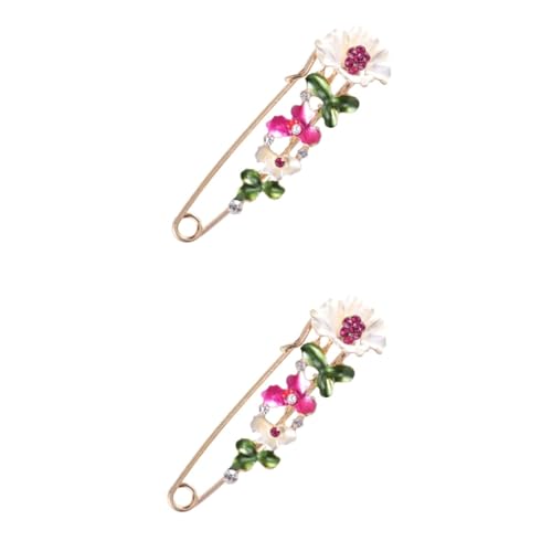 VALICLUD 2St Pin-Schmuck hochzeitsschmuck hochzeits schmuck Hemd Brosche Abzeichen Umhang für Frauen Weihnachtssocken Weihnachtsstifte Blumenbrosche für Frauen Blumennadel Kleidung Mantel von VALICLUD