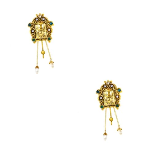 VALICLUD 2st Brosche Frauen Schmuck Armbänder Hemd Brustnadel Musical Brustnadel Damen Pullover Strickjacke Logo Korsage Strickjacke Für Kleid Ansteckblume Zinklegierung Golden von VALICLUD