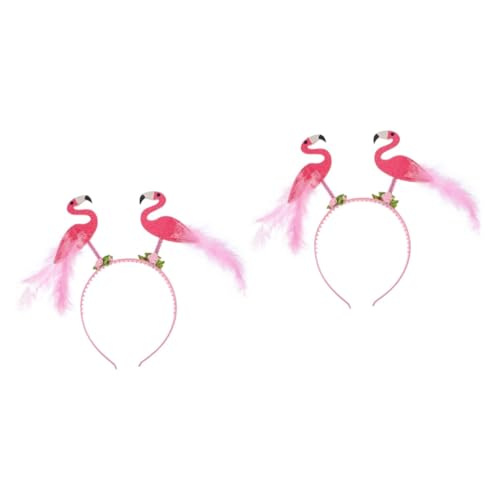 VALICLUD 2St Flamingo-Stirnband hawaiianisches Stirnband Stirnbänder für Damen und Herren kinder haarschmuck lustige kopfbedeckung Mützen für Männer Haarbänder Partybevorzugung Partyzubehör von VALICLUD