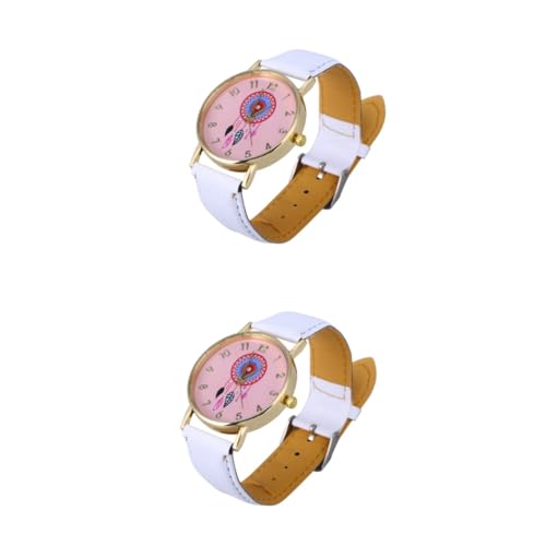 VALICLUD 2st Traumfänger-gürteluhr Weibliche Armbanduhr Damenuhren Betrachten Geschenke Für Frauen Traumfänger Uhr Frauen Schauen Zu Weiß Quarzuhren Koreanische Mode Fräulein von VALICLUD
