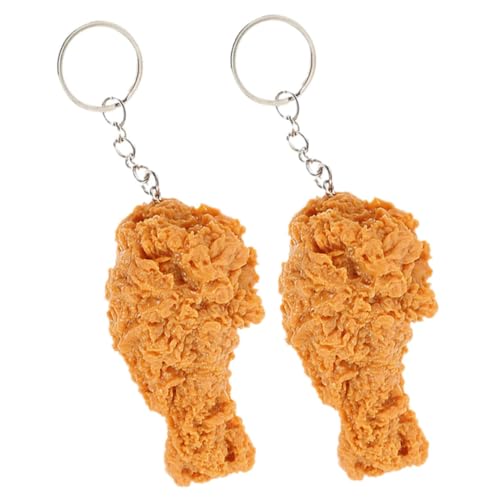 VALICLUD 2stücke Schlüsselanhänger Mit Hühnerbein-imitat Schlüsselanhänger Mit Lebensmittelimitat Dekorativer Lebensmittelanhänger Kleiner Mit Gebratenem Huhn Für Rucksäcke Und von VALICLUD