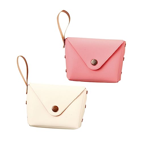 VALICLUD 2stücke Frauen Pu Leder Münzgeldbörse Lebhaften Candy Farben Praktische Geldtasche Für Kleingeld Und Schlüssel Farben Zufällig von VALICLUD