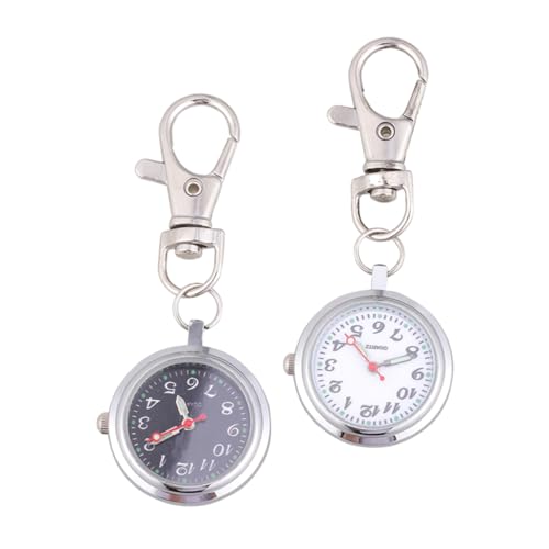 VALICLUD 2stücke Taschenuhr Mit Schlüsselanhänger Kleine Uhr Für Männer Und Frauen Robustes Material Präzise Zeitangabe Schickes Design Für Krankenschwestern Und Ärzte von VALICLUD