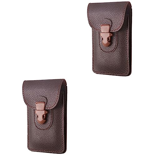 VALICLUD 2st Gürteltasche Fajas para Hombres Turngürtel Handy Hüfttasche Handy Gürtel Halter Handy, Mobiltelefon Fajas De Hombre Modegürtel Einen Gürtel Tragen Pu-Leder Riementasche Herren von VALICLUD