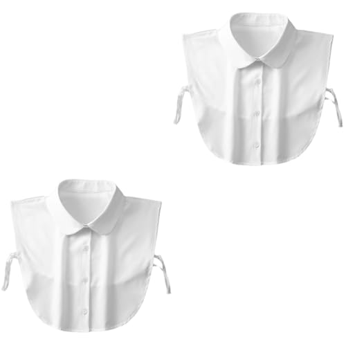 VALICLUD 2stücke Fake Collar Damen Abnehmbarer Baumwoll-krageneinsatz Für Shirts Und Blusen Für Verschiedene Kleidungsstücke Sorgt Für Harmonisches Outfit Und Natürliche Passform von VALICLUD