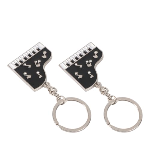 VALICLUD 2stücke Mini Piano Schlüsselanhänger Für Musikalische Accessoires Für Taschen Robuste Metallkonstruktion Kreatives Design Musikliebhaber Und von VALICLUD