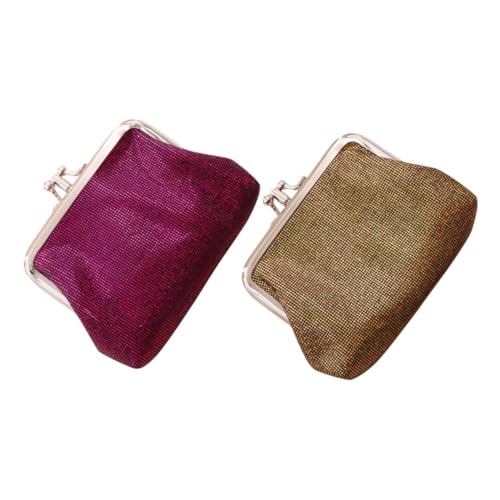 VALICLUD 2stücke Damen Münzbeutel Aus Pu-Leder Eleganter Und Kompakter Kleingeldbeutel Für Münzen Und Schlüssel Stylisches Design Für Handtaschen Und Unterwegs von VALICLUD