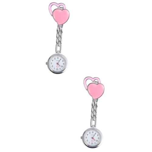 VALICLUD 2stücke Herzförmige wasserdichte Taschenuhr Für Kreative Dekoration Pinke Uhr Für Damen Als Modisches Accessoire Und Für Familie Und Freunde VALICLUD 2stücke Herzförmige wasserdichte Taschenuhr Für Kreative Dekoration Pinke Uhr Für Damen Als Modisches Accessoire Und Für Familie Und Freunde von VALICLUD