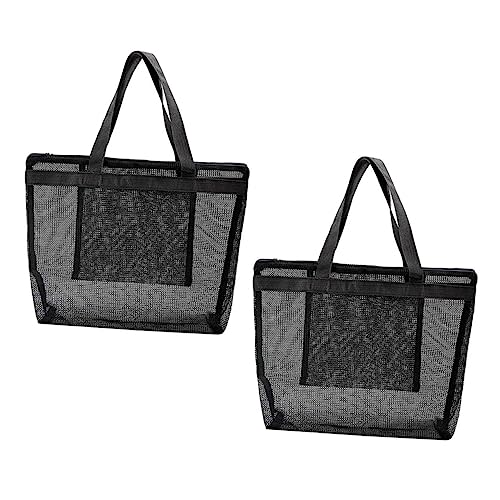 VALICLUD Strandtasche Aus Nylonnetz Große Aufbewahrungstasche für Den Pool Strandtasche für Frauen und Camping von VALICLUD