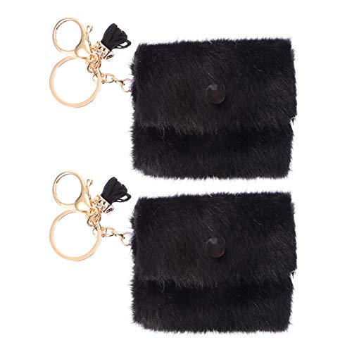 VALICLUD Kleiner Münztasche Schlüsselanhänger Candy Farbe 2 Stück Mit Karabiner Für Geldbörse Und Schlüssel Stilvoll Und Praktisch von VALICLUD