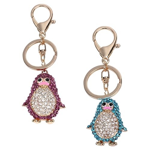VALICLUD 2 Stück Schlüsselanhänger Mit Pinguin- Aus Zinklegierung Und Modisches Zubehör Für Tasche Auto Handy von VALICLUD
