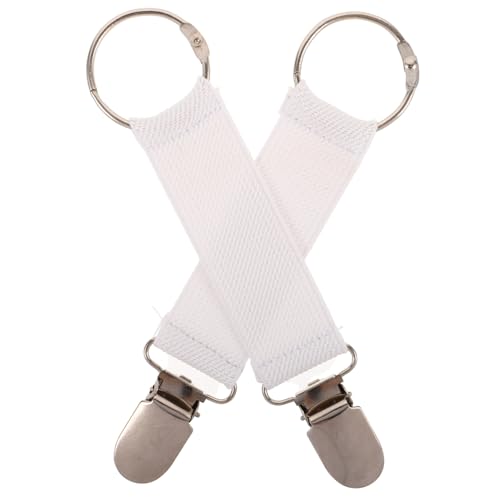 VALICLUD 2st Reisehut-clip Hutclip Handschuhclip Autohandschuhclips Alle Handschuhclips Beschützer-visitenkarte Kopfhörer Geldbörse Reflektierender Schlüsselanhänger Weiß Polyester von VALICLUD