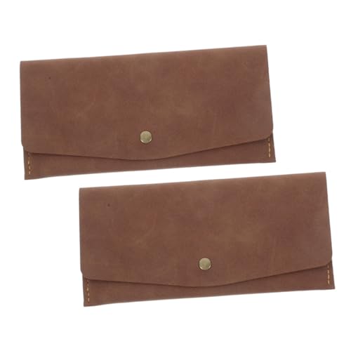 VALICLUD 2stücke Pu Kartenhalter Geldbörse Mit Kartenfächern Schmale RFID Geldbörse Kreditkartenetui Kleine Kartenhalter Vintage Kreditkartenhalter Kartenetui Lange Pu Für Männer Und Frauen von VALICLUD