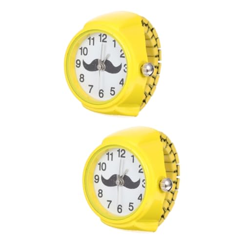 VALICLUD 2st Ringuhr Geschenke Für Damen Vintage-Ring Junge Uhr Betrachten Herrenschmuck Ringe Herren Digitaluhr Minimalistische Herrenuhr Ringe Für Paare Kleine Uhr Abs Einfach Fräulein von VALICLUD