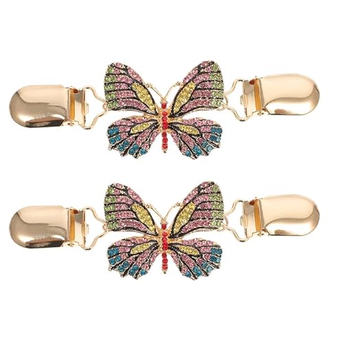 VALICLUD 2st Schalschnalle Jackenverschluss Clip Cardigan Kette Kleiderclips Für Die Rückseite Des Kleides Pullover-swirl-clips Kragennadel Damen Niedriger Ausschnitt Legierter Diamant von VALICLUD