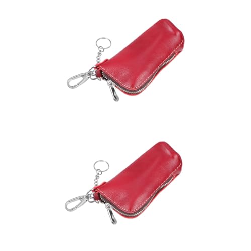 VALICLUD 2stücke Kompakte Münztasche Aus Pu-Leder Mit Karabinerhaken Vielseitige Schlüssel Und Kleingeldbörse Für Herren Und Damen Für Autoschlüssel Münzen Und Schmuck Praktisches von VALICLUD