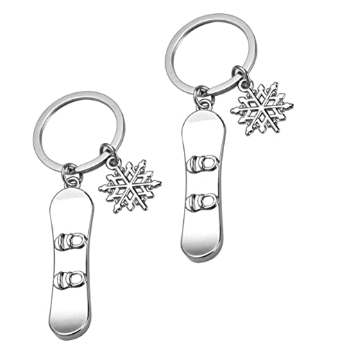 VALICLUD 2stücke Ski-Design Schlüsselanhänger Portable Schneeflocken Schlüsselbund Für Outdoor-aktivitäten Als Für Wintersportfans von VALICLUD