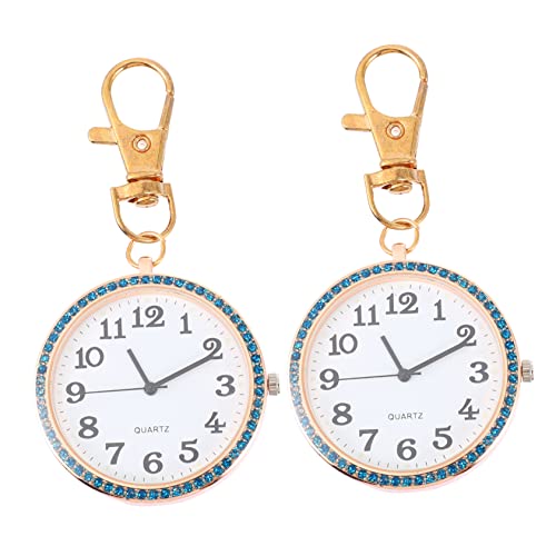 VALICLUD 2stücke Krankenschwester-taschenuhr Mit Clip Für Damen Herren Junge Mädchen Strass-taschenuhr Tragbar Als Für Halloween Geburtstag Weihnachten von VALICLUD