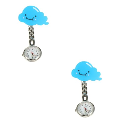VALICLUD 2stücke Cartoon Taschenuhr Für Tragbare Quartz Uhr Mit Clip Praktische Pflegeuhr Für Studierende Und Pflegepersonal Leicht Und Modisch Als von VALICLUD