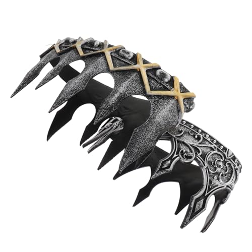 VALICLUD Mittelalterliche Kopfbedeckung 2 Stück Kronen Gothic Für Cosplay Bühne Dunkelgrau von VALICLUD