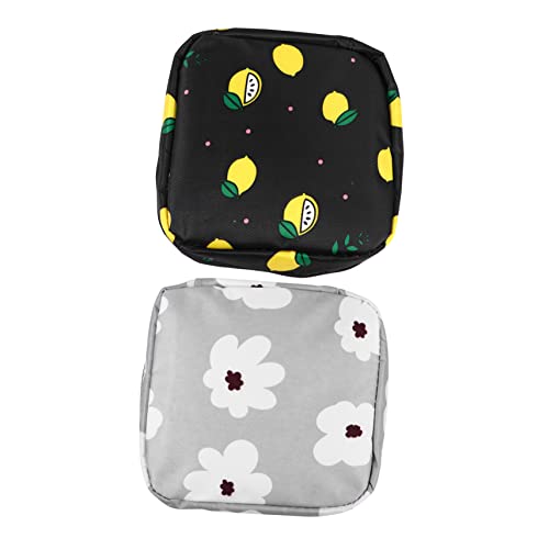 VALICLUD 2stücke Aufbewahrungstasche Für Damenbinden Und Servietten Kreditkartenhalter Aus Tragbares Kosmetiketui Reißverschluss-Design Geeignet Für Mädchen Und Frauen von VALICLUD