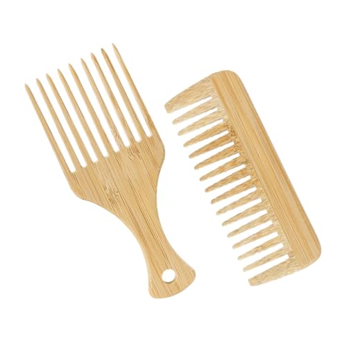 VALICLUD 2stücke Breiter Holzkamm Für Männer Sanftes Entwirren Und Haarstyling Für Dickes Und Lockiges Haar Tragbar Und Vielseitig Für Zuhause Und Friseursalons von VALICLUD