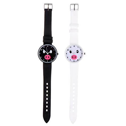 VALICLUD 2stücke Kinderuhren Cartoon Armbanduhr Quarzuhr Für Junge Mädchen Schöne Uhr Geburtstagsgeschenk Zeitmessung Kinderuhren Cartoon Armbanduhr von VALICLUD