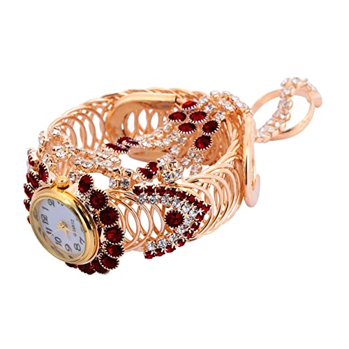 VALICLUD 2stücke Damen Armbanduhr Mit Glitzer- Und Armband Elegante Quarz-Uhr Aus Legierung Für Frauen Und Mädchen Als Modisches Accessoire von VALICLUD