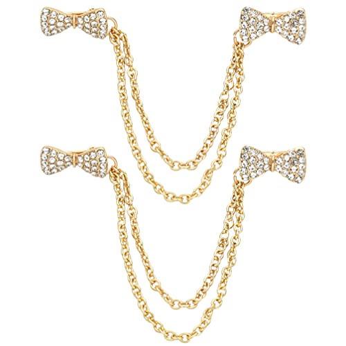 VALICLUD 2stücke Damen Cardigan Clips Elegante Schmetterlings-kragenclips Für Blusen Strickjacken Und Pullover Stilvolle Verschlüsse Für Hochzeiten Partys Und Besondere Anlässe von VALICLUD