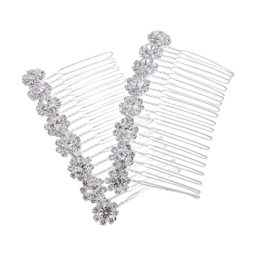 VALICLUD 2stücke Dekorative Haarkämme Aus Metall Mit Kristallverzierungen Haarschmuck Für Brautjungfern Und Hochzeit Haarkämme Zum Stylen Für Frauen Und Mädchen von VALICLUD