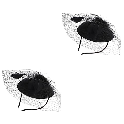 VALICLUD 2stücke Fascinator Haarschmuck Für Damen Eleganter Teeparty Hut Mit Netz Und Für Hochzeiten Und Besondere Anlässe von VALICLUD