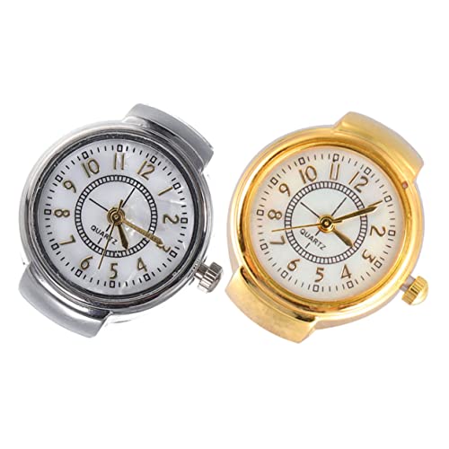 VALICLUD 2stücke Finger Ring Watch Digitale Ringuhr Für Damen Und Herren Und Leichte Fingeruhren Gold Und Silber Für von VALICLUD