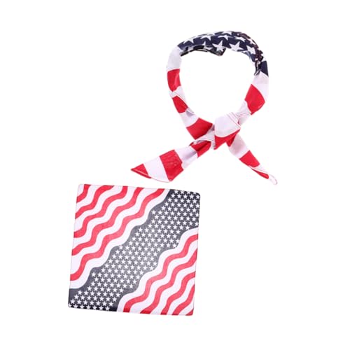 VALICLUD 2stücke Flaggen Kopftuch Multifunktionales Bedrucktes Halstuch Für Unabhängigkeitstag Vielseitig Einsetzbar Als Stirnband Halstuch Oder Handtaschendekoration Für Patriotische von VALICLUD