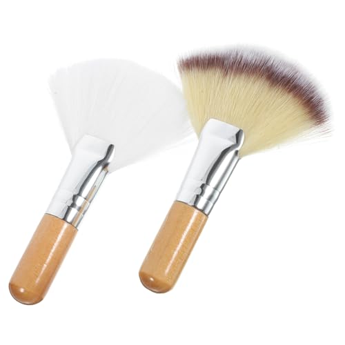 VALICLUD 2stücke Gesicht-make-up-pinsel Fächer-make-up-pinsel Hervorhebungspinsel Rougepinsel Für Losen Puder Fixierpuder Foundation Tolle Für Frauen Mädchen Und Damen Weiche Borsten von VALICLUD