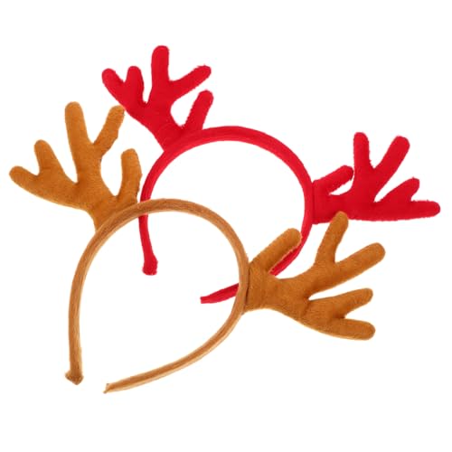 VALICLUD 2stücke Geweih Reh Haarreif Rentier Geweih Haarreif Rentier Für Weihnachten Party Stirnband Rentierkostüm Zubehör von VALICLUD