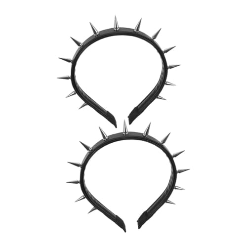 VALICLUD 2stücke Gothic Spike Stirnband Mit Nieten Stirnband Steampunk Tiara Punk Zubehör Steampunk Kostüm Party Zubehör Für Frauen Mädchen von VALICLUD