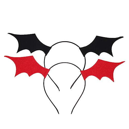 VALICLUD 2stücke Halloween Haarschmuck Fledermaus Haarreifen Für Karneval Cosplay Und Halloween-feiern Lustige Kopfbedeckung Für Erwachsene von VALICLUD