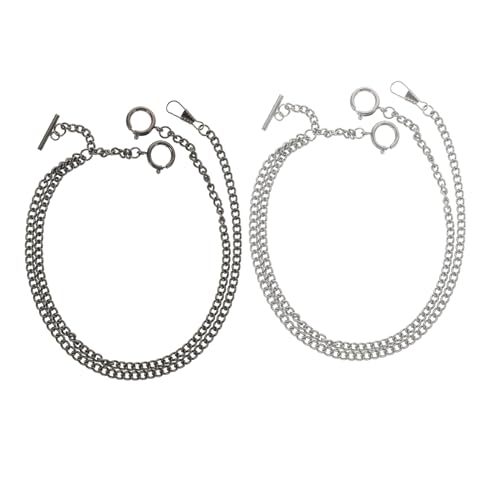 VALICLUD 2stücke Herren Hosenketten Taschenuhrketten Jeansketten Metallketten Mit Dekore Für Kleiderbänder Und Geldbörsen von VALICLUD