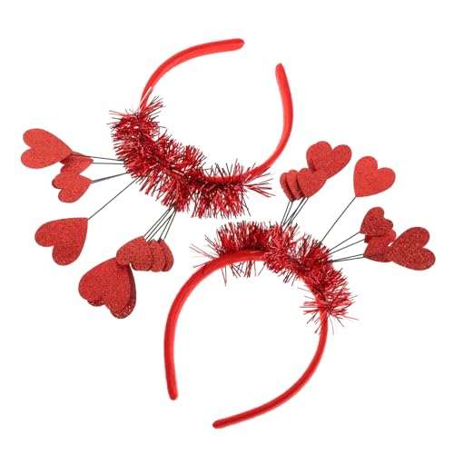 VALICLUD 2stücke Herz Haarreif Romantisches Pailletten Stirnband Für Erwachsene Valentinstag Partys Und Festliche Anlässe Strapazierfähig Und Komfortabel von VALICLUD