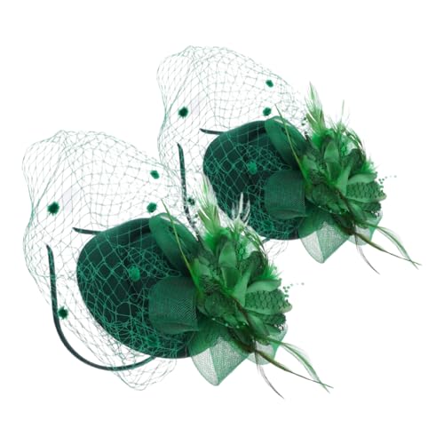 VALICLUD 2stücke Hut-stirnband Aus Stoff Mit Federdesign Haarband Für Party Cosplay Haarspange Kopfschmuck Im Federdesign von VALICLUD