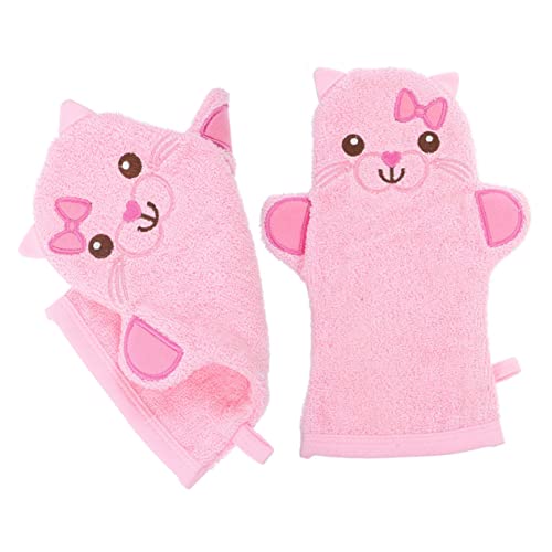 VALICLUD 2stücke Junge Mädchen Badehandschuhe Körper Peeling Handschuhe Badezubehör Für Infant Duschhandschuhe Mit Cartoon Design Für Bad Peeling von VALICLUD