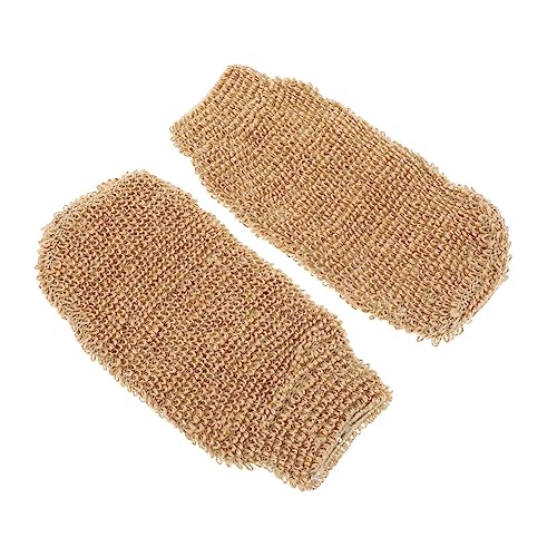 VALICLUD 2stücke Jute-duschhandschuhe Exfolierende Badehandschuhe Aus Jute Wiederverwendbar Für Sanfte Hautpflege Geeignet Für Damen Und Herren Langlebig Und Praktisch von VALICLUD